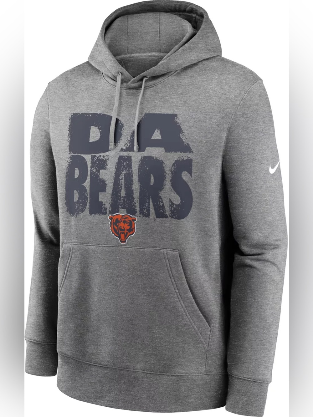 Nike Men's Chicago Bears Grey 'Da Bears' Club Fleece Pullover Hoodie, NWT Size S